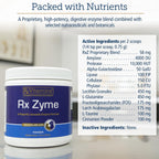 Rx Vitamins Rx Zyme Powder - Enzimas Digestivas para Perros y Gatos - 120g