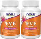 NOW Foods Eve™ Multivitamínico para Mujeres con Arándano Rojo, Ácido Alfa-Lipoico y CoQ10, más Superfrutas - Granado, Acai y Mangostán, 90 Comprimidos