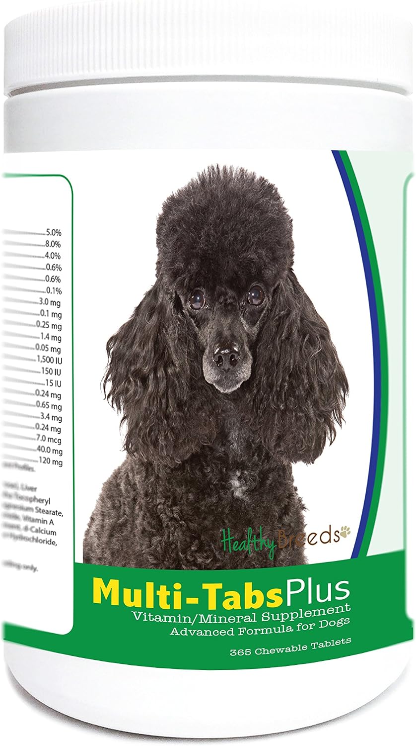 Healthy Breeds Poodle Multi-Tabs Plus - Comprimidos masticables (365 unidades)