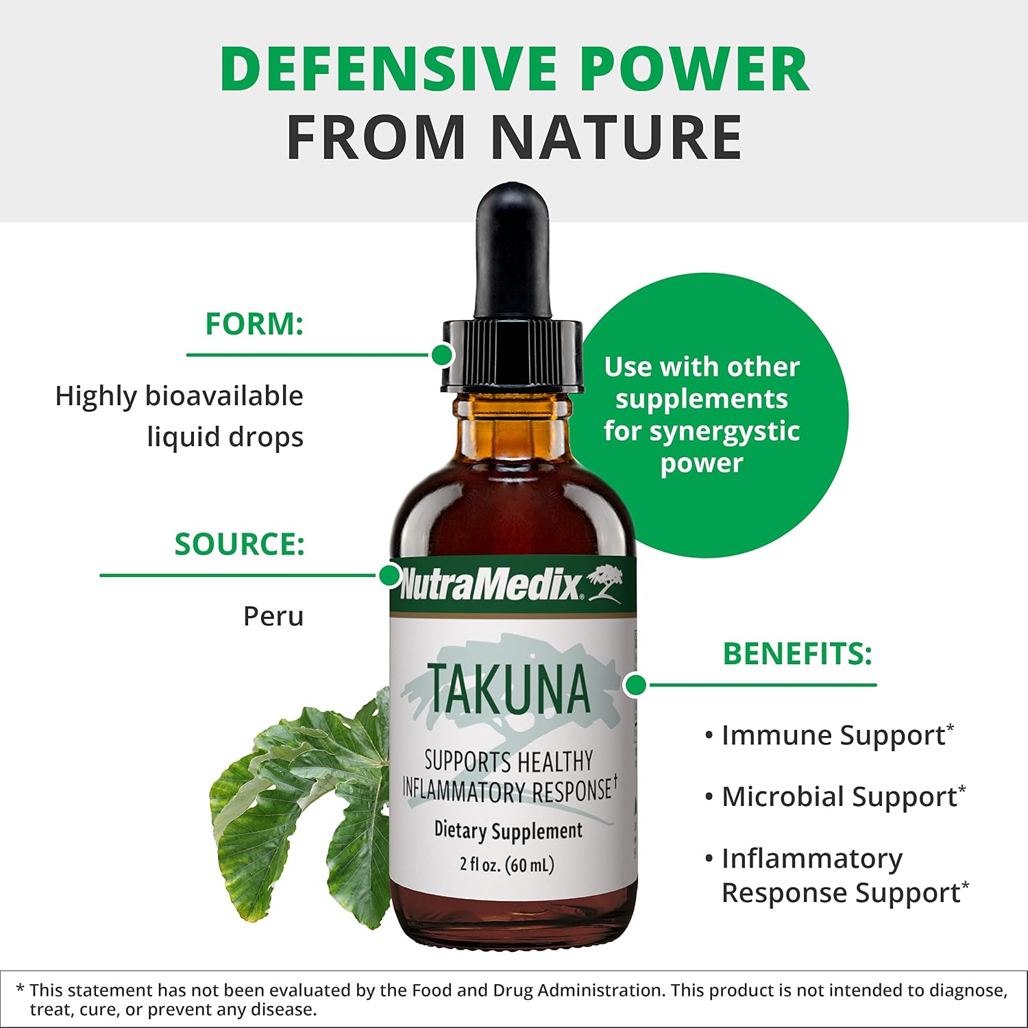 NutraMedix Takuna Blanca - Extracto Líquido para Apoyo Inmunológico (30 ml)