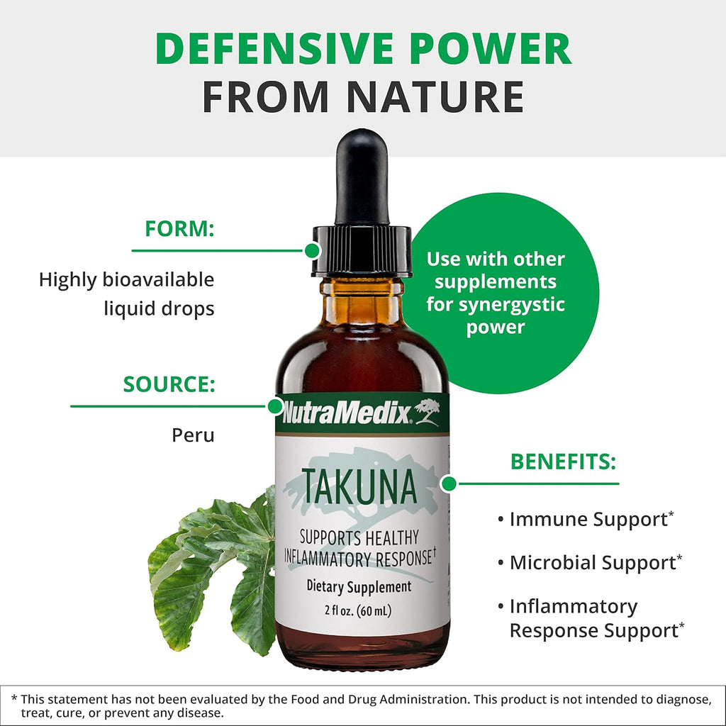NutraMedix Apoyo Inmunitario - Extracto de Corteza de Takuna Blanca - Líquido Biodisponible de Absorción Rápida (60 ml)
