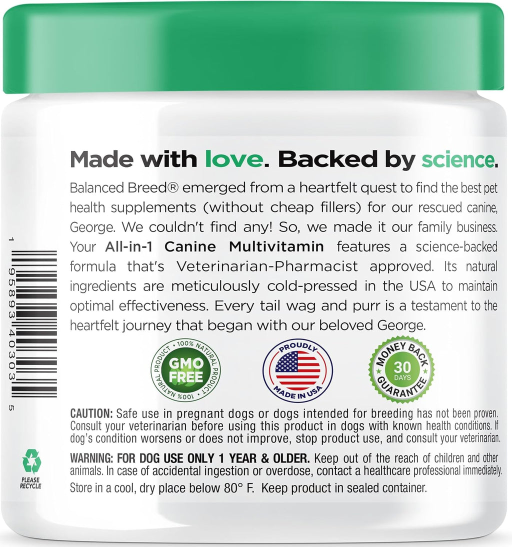 Balanced Breed All-in-1 Multivitamínico para Perros