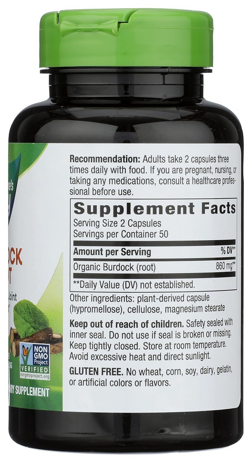 Nature's Way Burdock Root, 950 mg per serving, 100 Vegan Capsules