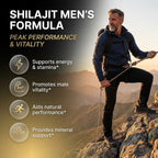 Shilajit para Hombres - Complejo con Sea Moss, Tongkat Ali, Ashwagandha y CoQ10 - 90 Cápsulas