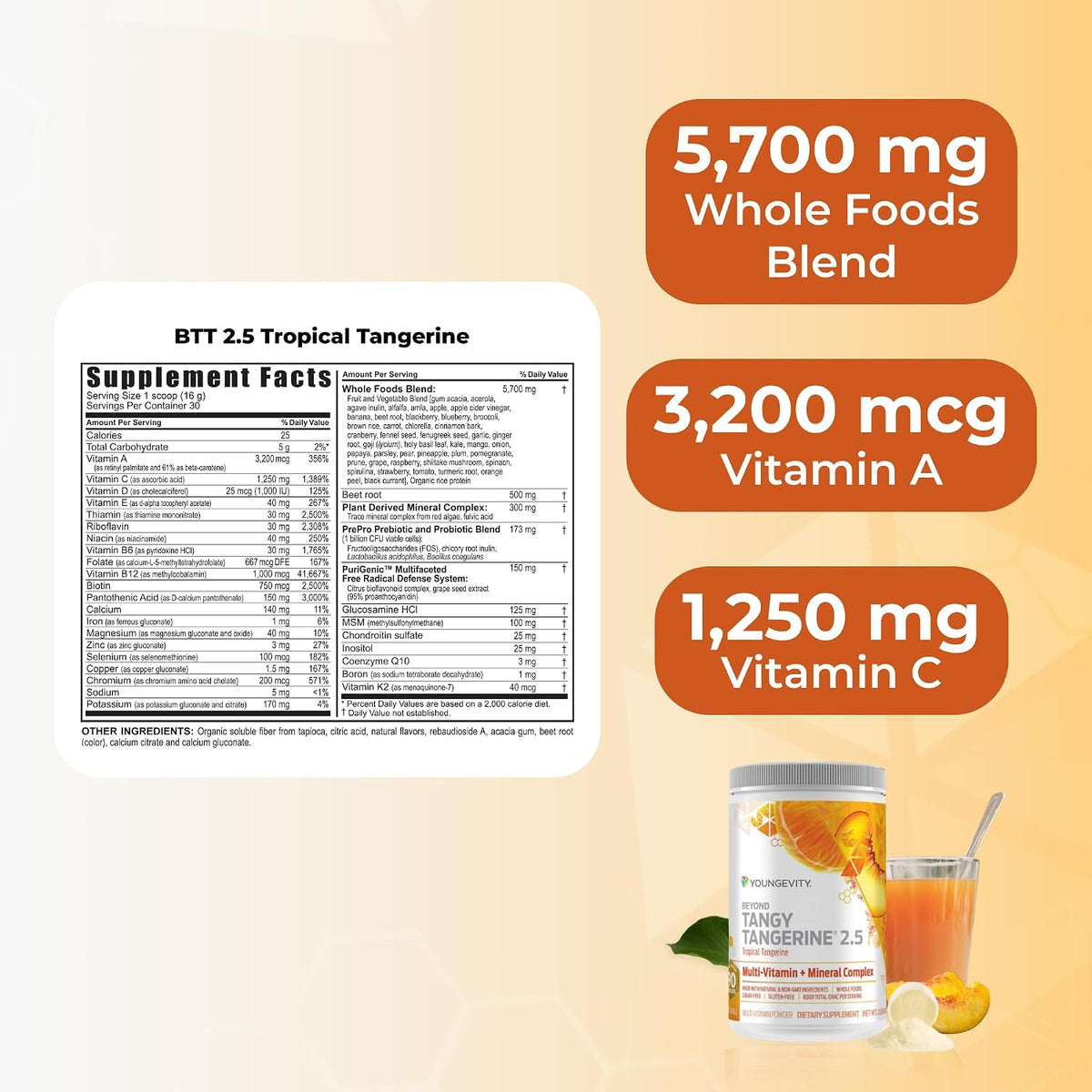 Youngevity Healthy Body Start Pak 2.5 – Beyond Tangy Tangerine 2.5: Un multivitamínico en polvo que proporciona – Image 4