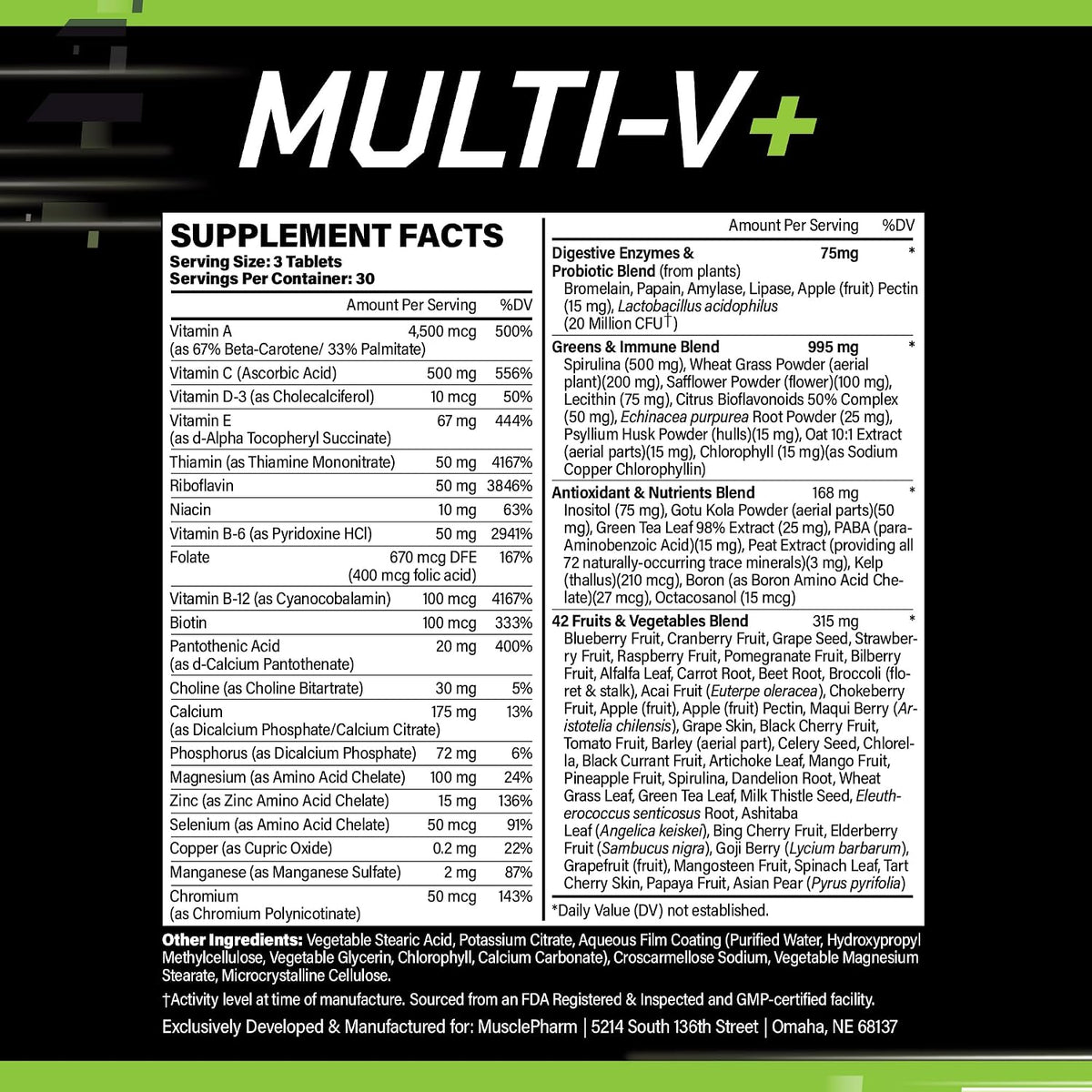 Muscle Pharm Essentials Multi-V+ - – Recuperación muscular: La combinación de nutrientes como el selenio y el – Image 3