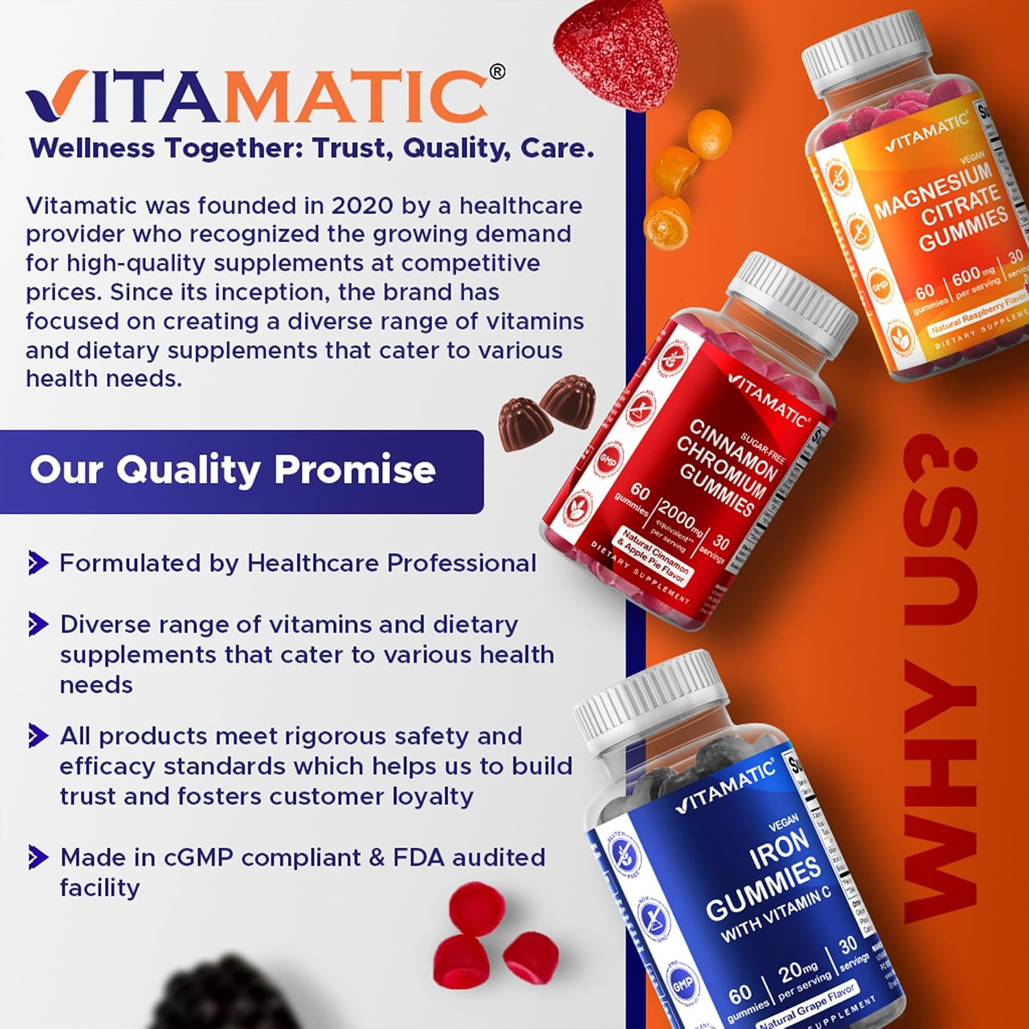 Vitamatic Vitamina D3 10000 IU Gomitas Sin Azúcar - 120 Unidades