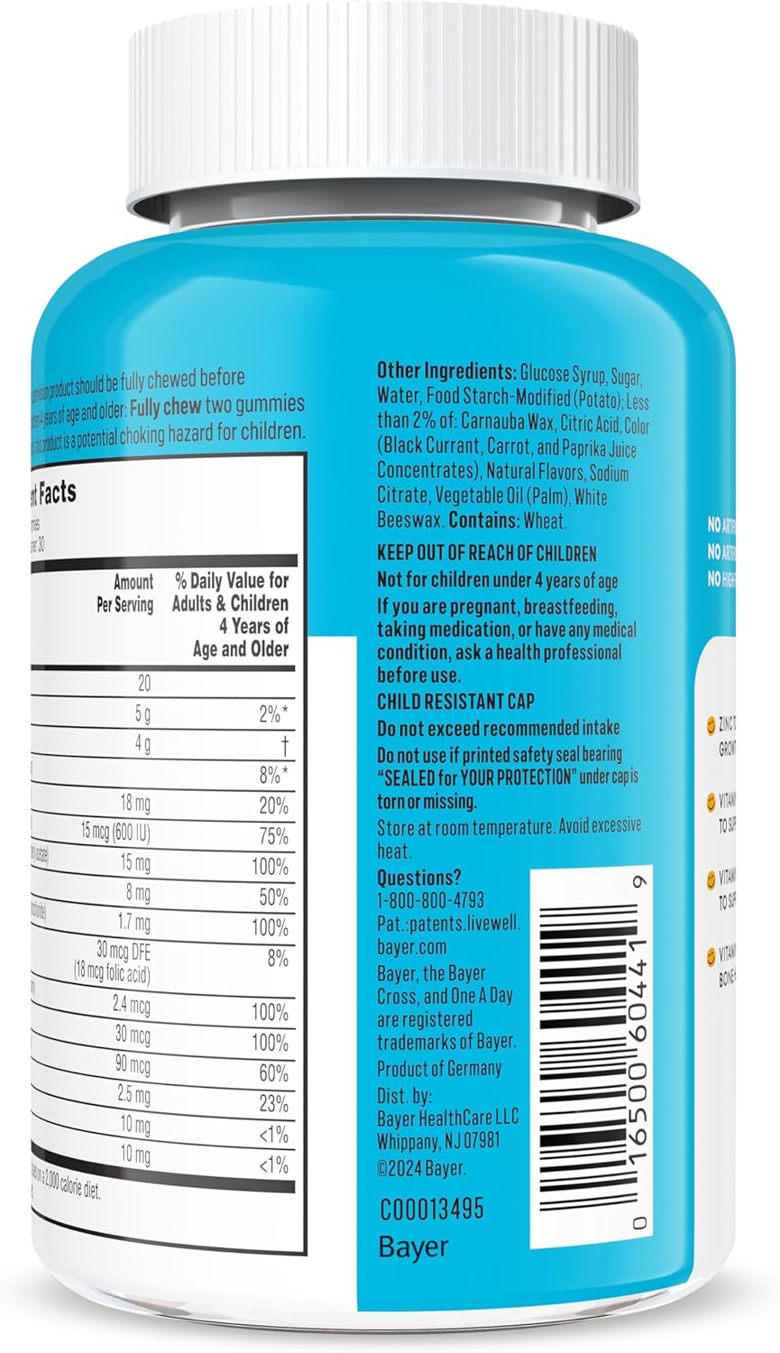 One A Day Kids Multivitamin Gummies - Gominolas Multivitamínicas para Niños