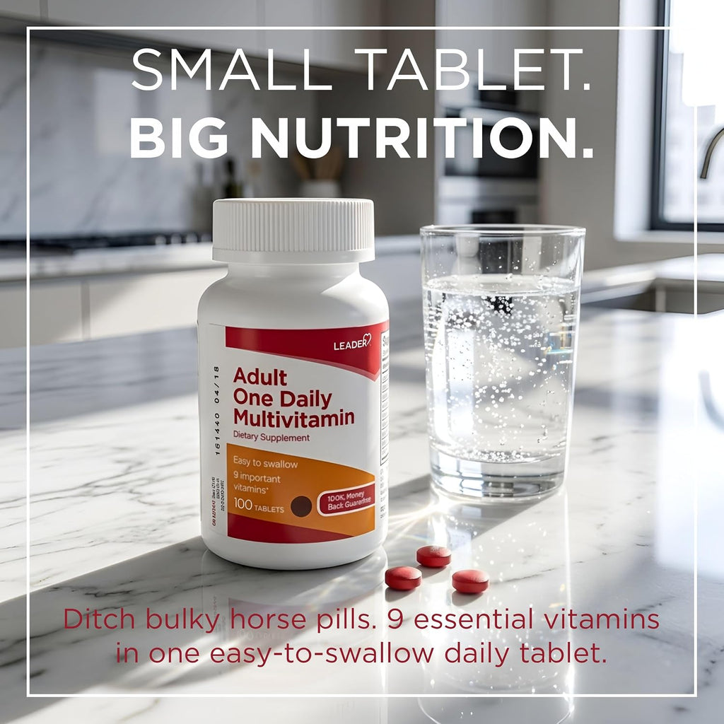 Leader One Daily Multivitamin Tablets 100 comprimidos - Multivitamínico diario para adultos