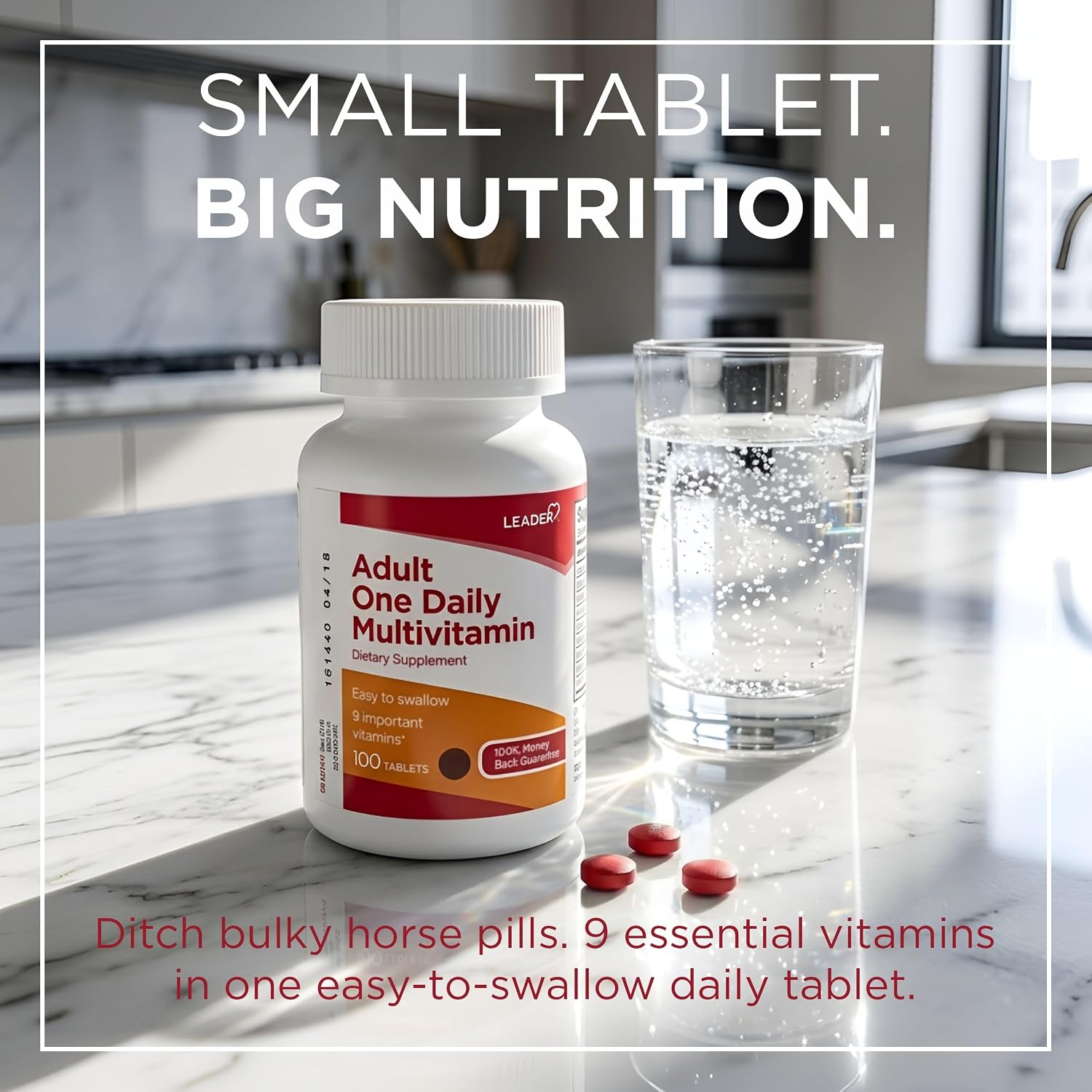 Leader One Daily Multivitamin Tablets 100 comprimidos - Multivitamínico diario para adultos