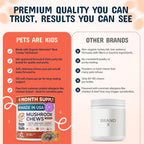 Pets are Kids Turkey Tail Mushroom for Dogs with Organic Real Turkey Tail™ - 8:1 Extract Mushroom Chews for Immune System Health, Gut, Skin & Joint Support - Reishi, Lion's Mane - 120 Chews