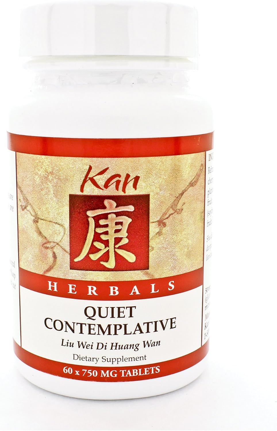Kan Herbs Company Quiet Contemplative – Fórmula herbal tradicional china para nutrir el Yin del Riñón, estabilizar el Jing, apoyar el envejecimiento saludable y el equilibrio emocional, 60 comprimidos