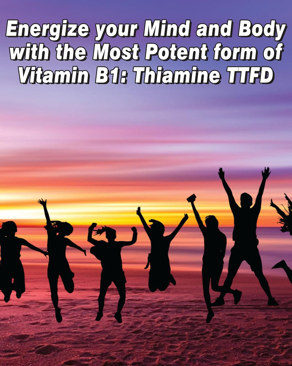 Vitamina B1 Tiamina TTFD - 50 mg - 250 Cápsulas - Vegano