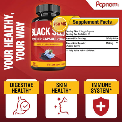 Cápsulas de Semilla Negra Pura 750mg - – Apoyo al bienestar: Puede ayudar a mantener el equilibrio natural del – Image 3
