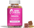 Baby Blues Gominolas Prenatales – Multivitamínico con DHA y Ácido Fólico, Sin Hierro, Sabor Limonada de Frambuesa (60 Gominolas)