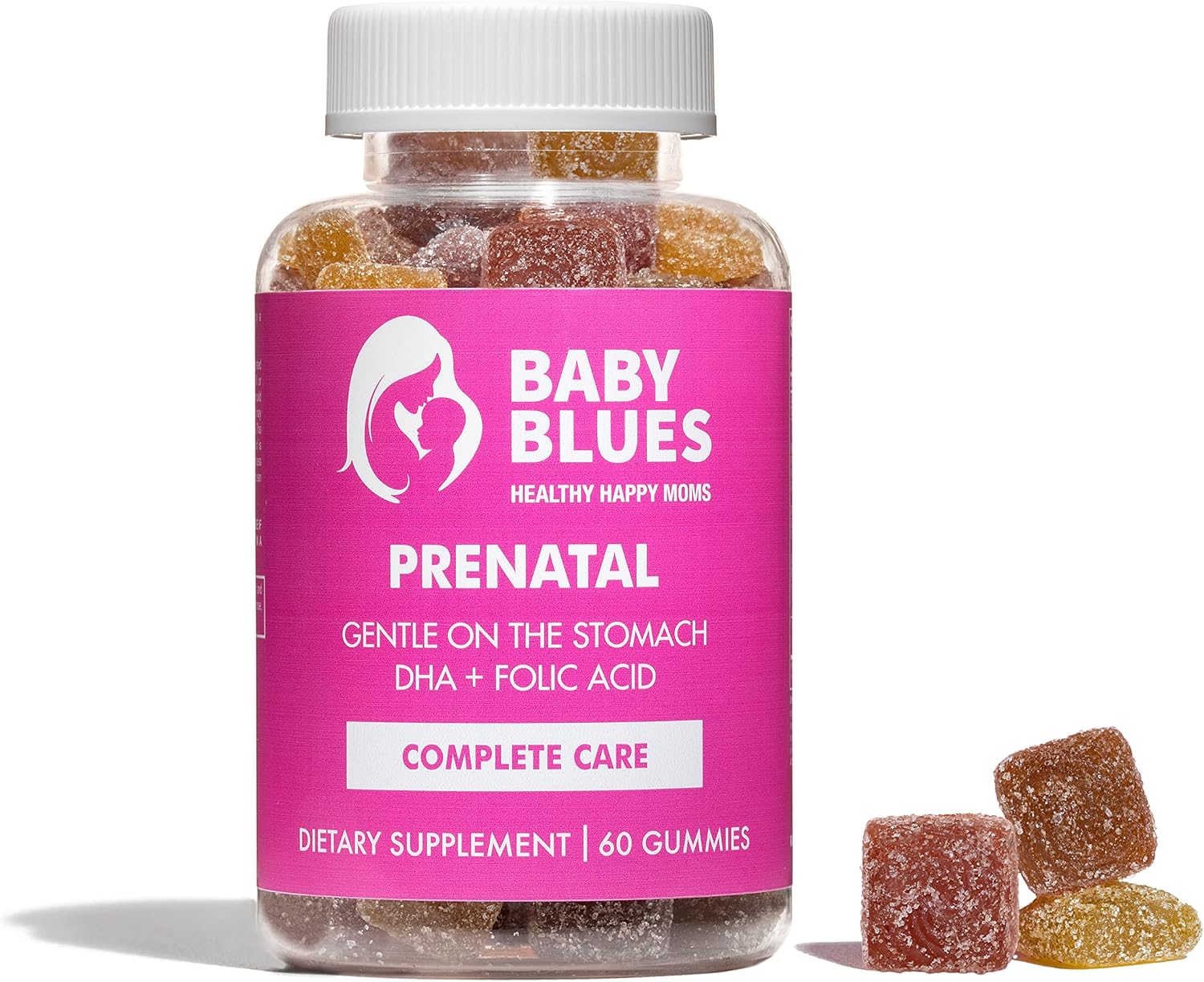 Baby Blues Gominolas Prenatales - Multivitamínico con DHA y Ácido Fólico, Sin Hierro, 60 uds.