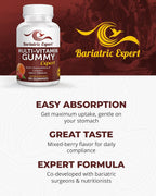 Bariatric Expert Multivitamin Gummies – Gominolas multivitamínicas de fusión rápida para adultos post-cirugía bariátrica, 90 unidades