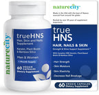 True-HNS® Cabello, Uñas y Piel con Queratina Cynatine y Biotina Vegetal - 60 Cápsulas