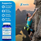 Vitamin D3 4000 IU Food Supplement - 360 Softgels - YounGlo Research