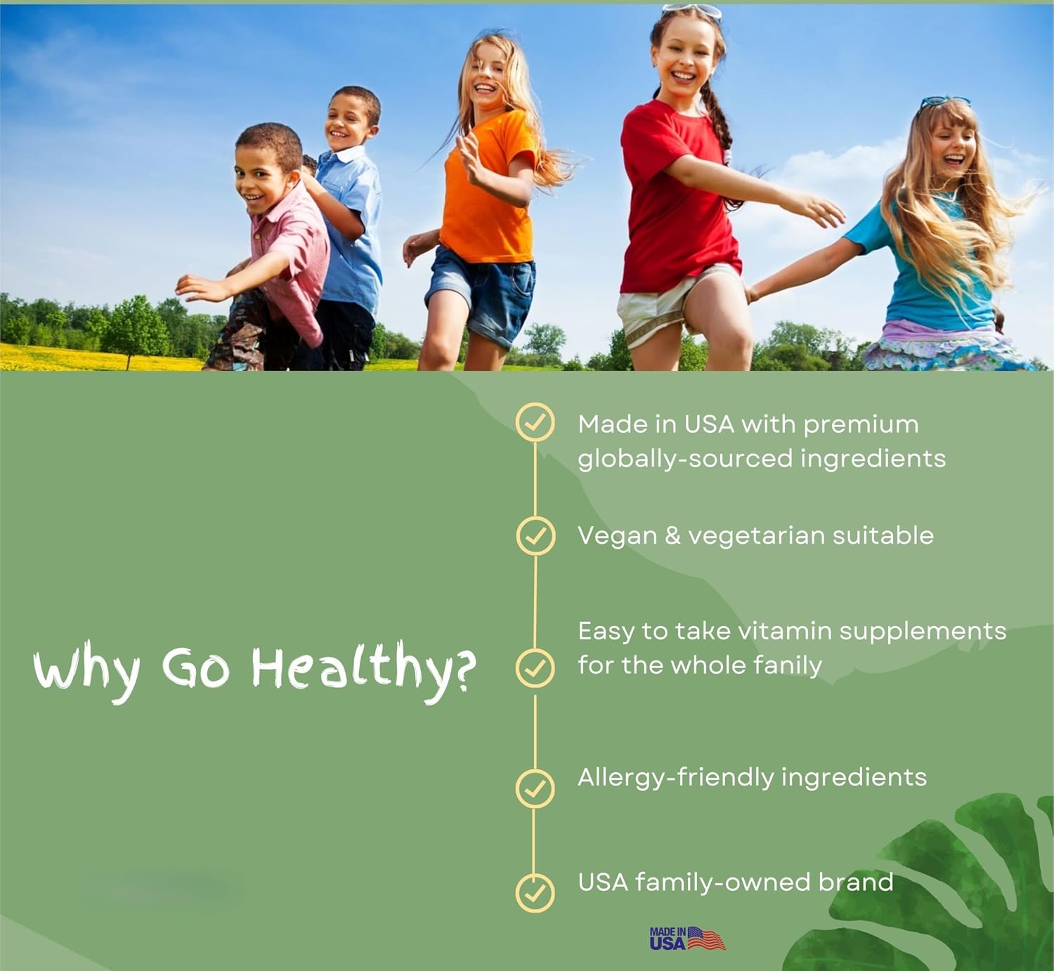 Go Healthy Kids Vitamin D3 K2 (MK-7) Gotas Líquidas Veganas para Niños - Sabor Vainilla - 30 Dosis