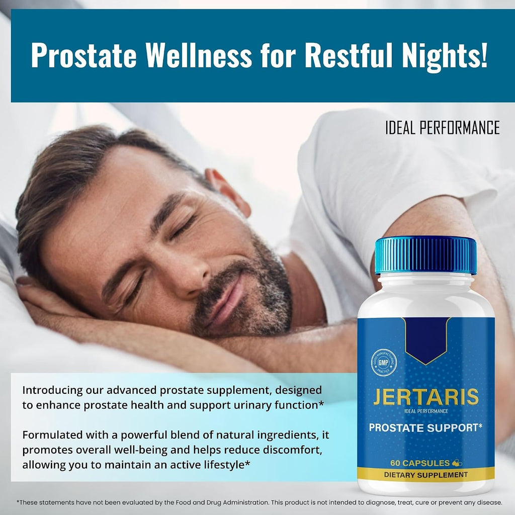 IDEAL PERFORMANCE Jertaris Cápsulas, Suplemento para la Salud de la Próstata - Fórmula Extra Fuerte, Todo Natural (Paquete de 3)