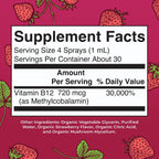MARYRUTH'S Vitamin B12 Liquid Spray | 720 mcg | Metilcobalamina | USDA Orgánico | Vegano | Sin Gluten | 1 Fl Oz