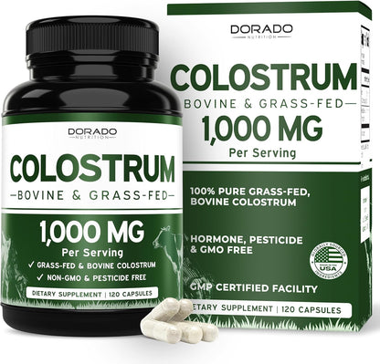 Calostro Bovino (120 Cápsulas) - 1000mg por – Apoyo al sistema inmunitario: Las inmunoglobulinas (especialmente – Image 1