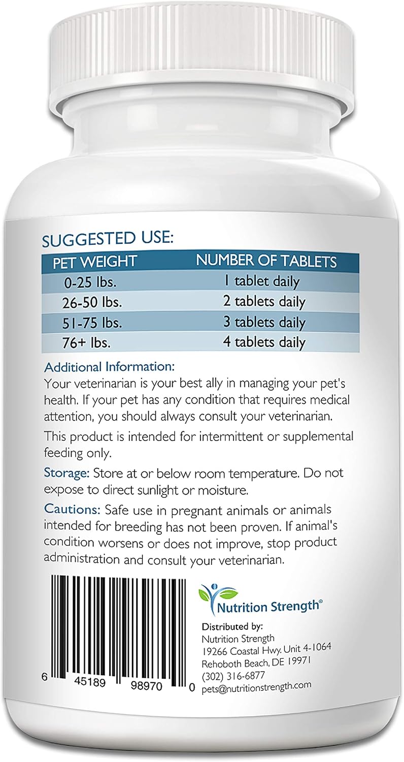 Hierro para Perros con Anemia - Suplemento Nutrición Strength, 120 Comprimidos Masticables