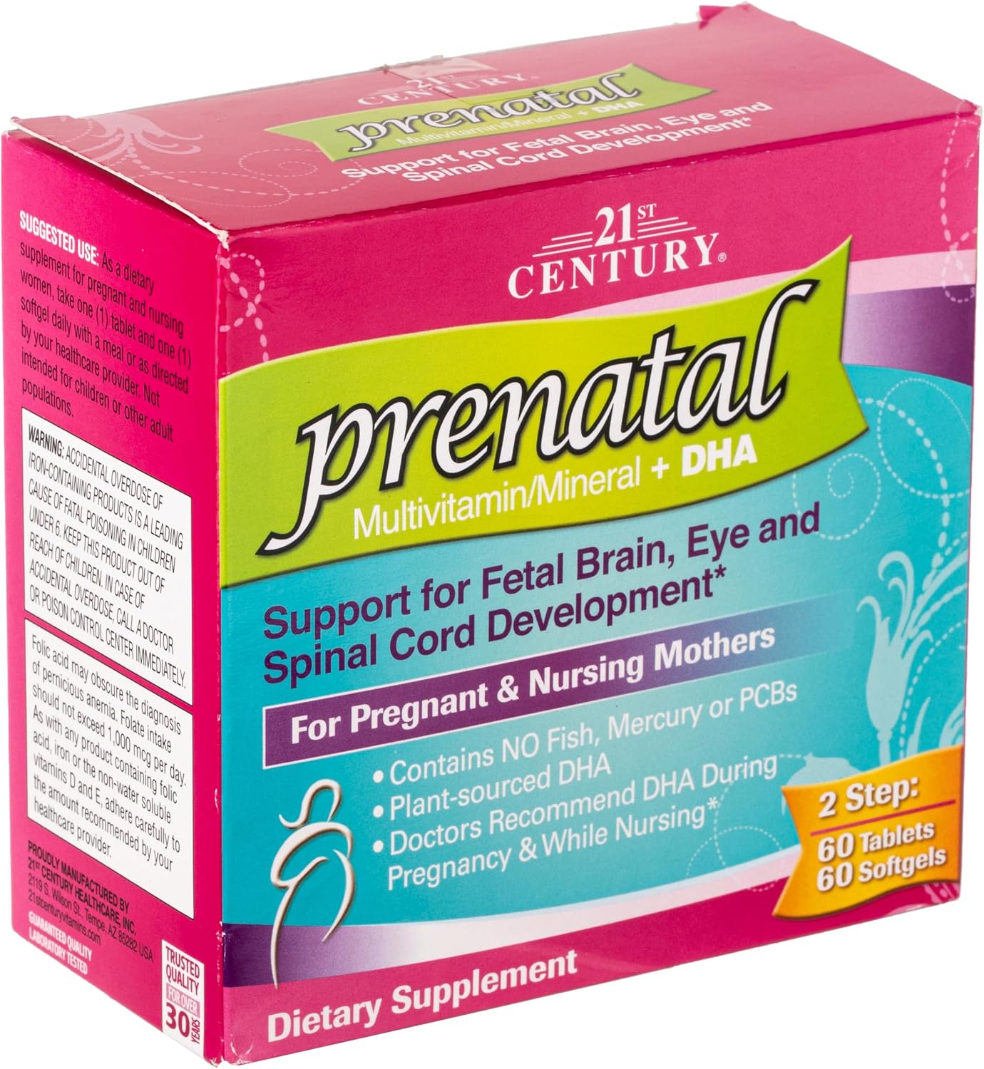 Kit PreNatal Multivitamínico + DHA 60 Comprimidos y 60 Cápsulas Blandas