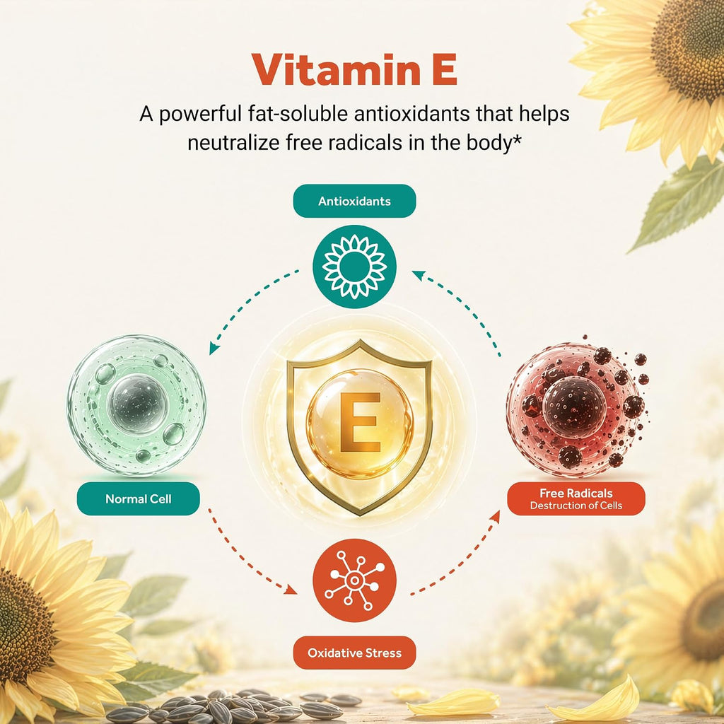 Naturalis Vitamina E de Girasol 268mg (400 UI) con Tocoferoles Mixtos - 300 Cápsulas Blandas