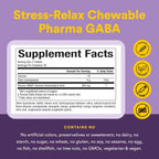Natural Factors Pharma GABA - 60 Comprimidos Masticables (30 Dosis) - Complemento Alimenticio con GABA