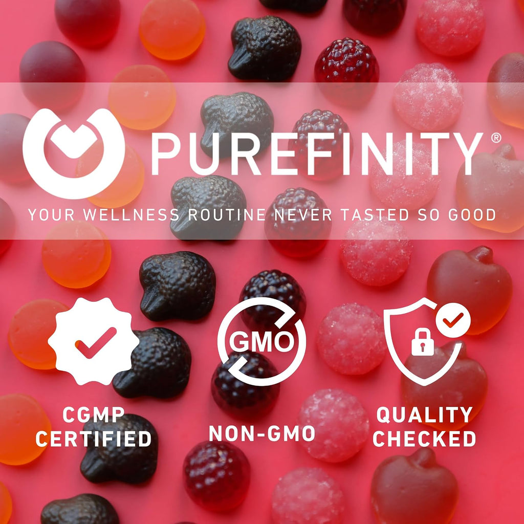 PUREFINITY Vitamina D3 5000 UI Gummies - Suplemento de vitamina D para la salud ósea e inmunitaria