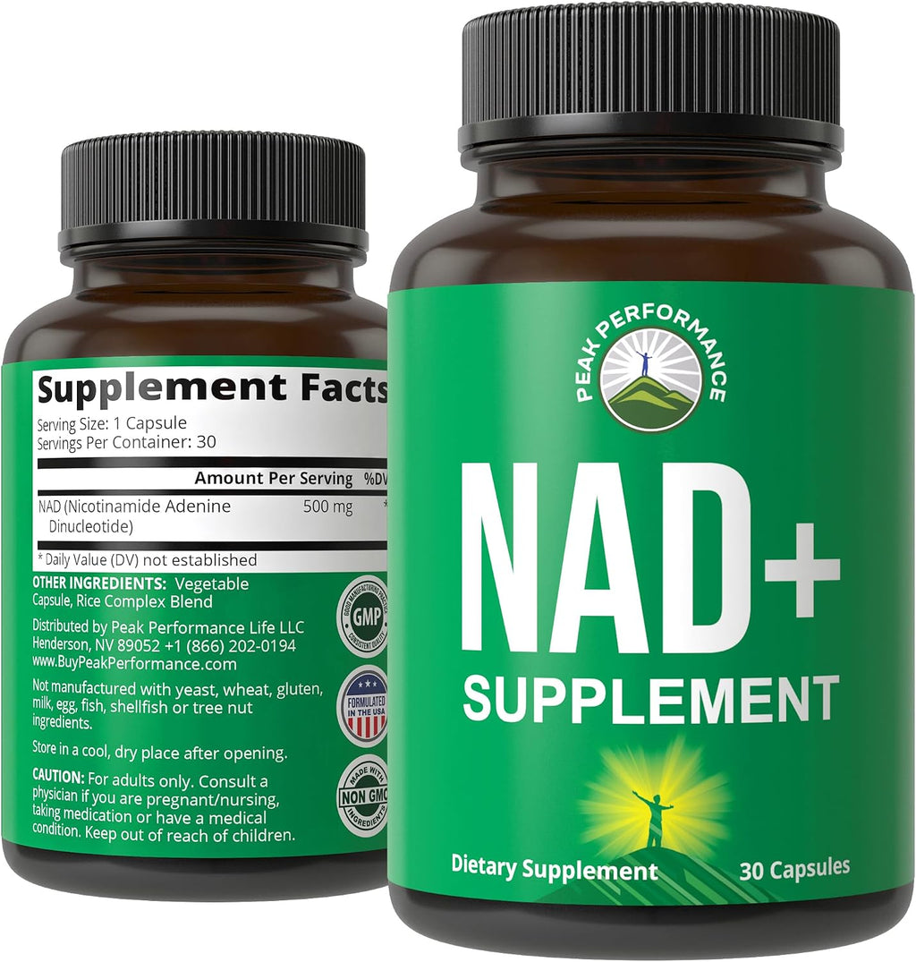 Peak Performance Suplemento de NAD de Alta Pureza en Cápsulas para Mujeres y Hombres
