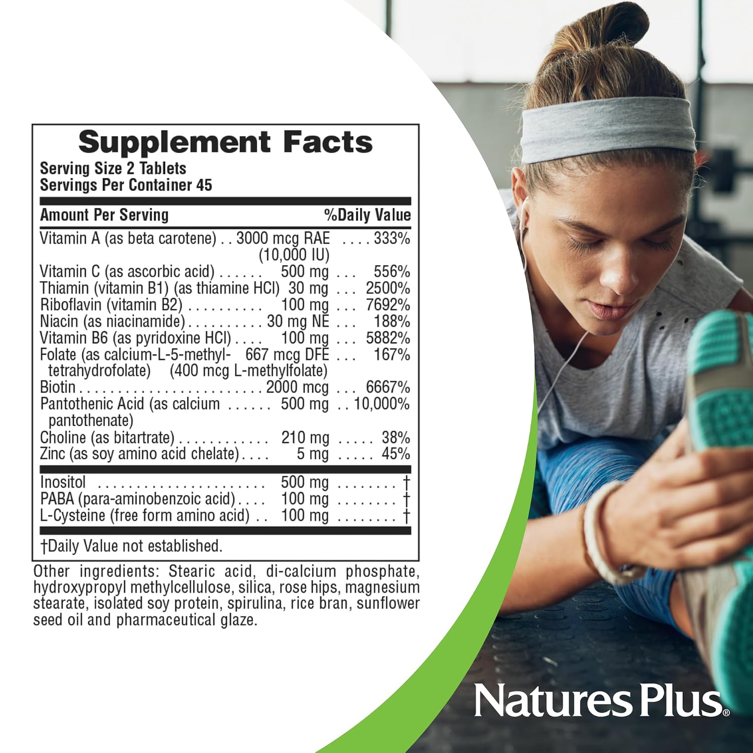 NaturesPlus Ultra Hair - 90 Comprimidos de Liberación Prolongada - Favorece el Crecimiento Saludable del Cabello