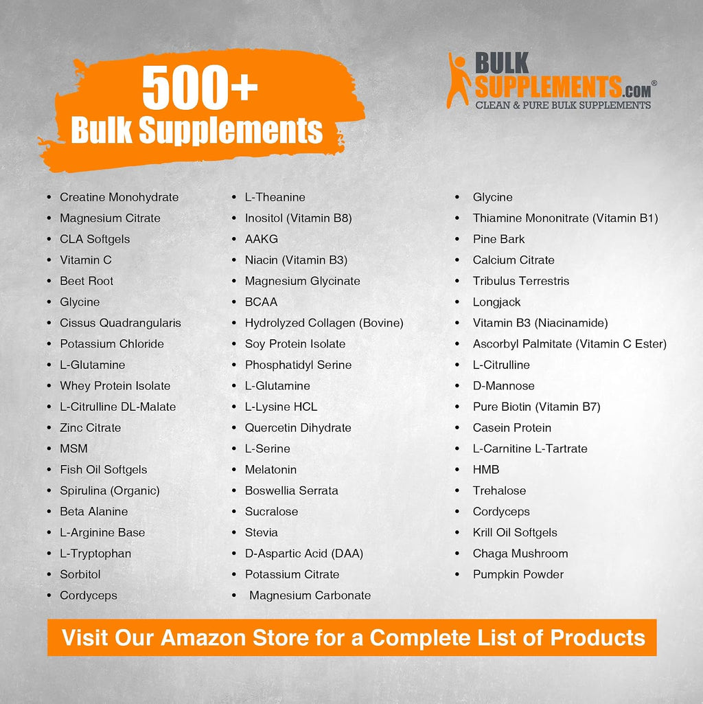 BulkSupplements L-Tirosina en Polvo - 500 mg por Ración, 5 kg