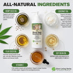 Aceite de Hemp para Perros y Gatos – Piel, Pelaje y Bienestar General con Aceite de Coco Orgánico y Vitamina E – 236 ml