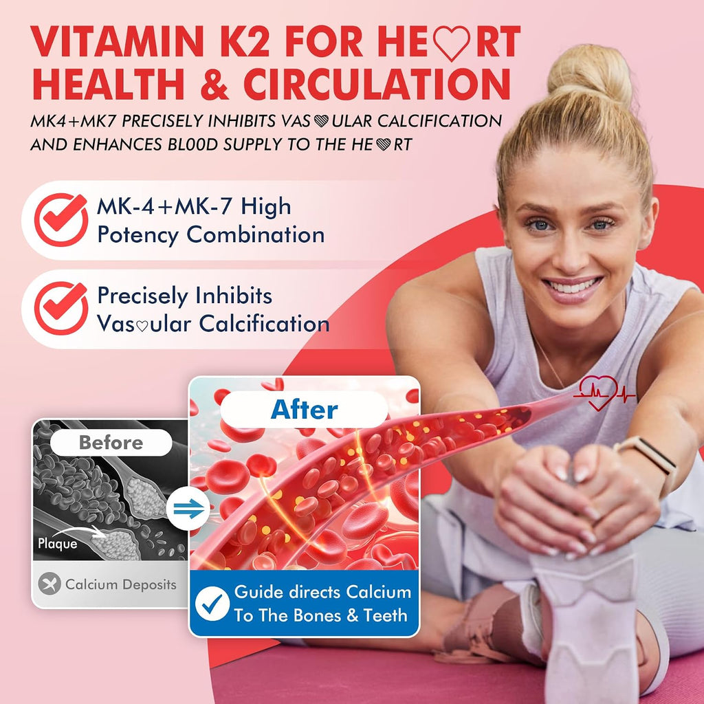 Nextdia Vitamina K2 Gominolas MK-7 200 mcg y MK-4 500 mcg - Full Spectrum Sin Azúcar - Pack de 2