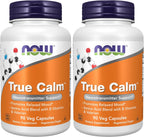 NOW Foods True Calm, con Magnesio, GABA y Vitaminas B - 90 Cápsulas Vegetales
