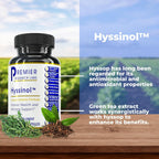 Premier Research Labs Hyssinol - Cápsulas de Hisopo con Té Verde, 60 Cápsulas Vegetales
