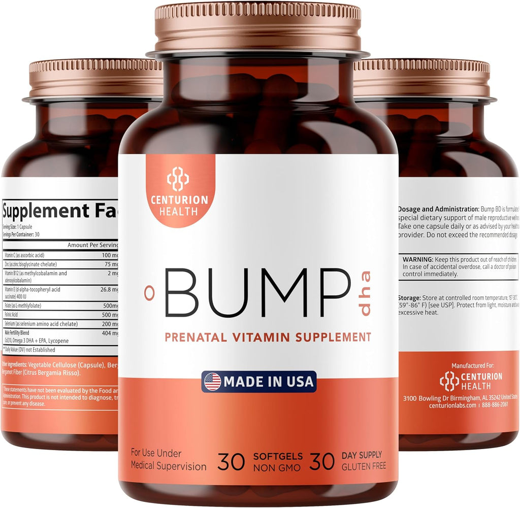Centurion Health Vitaminas Prenatales Premium con DHA, EPA y Folato