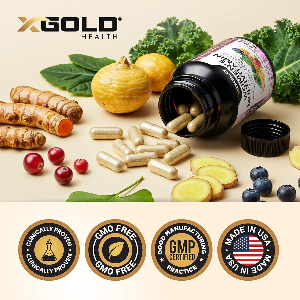 Multivitamínico Vegano para Mujeres 50+ con Superalimentos Orgánicos - 90 Cápsulas