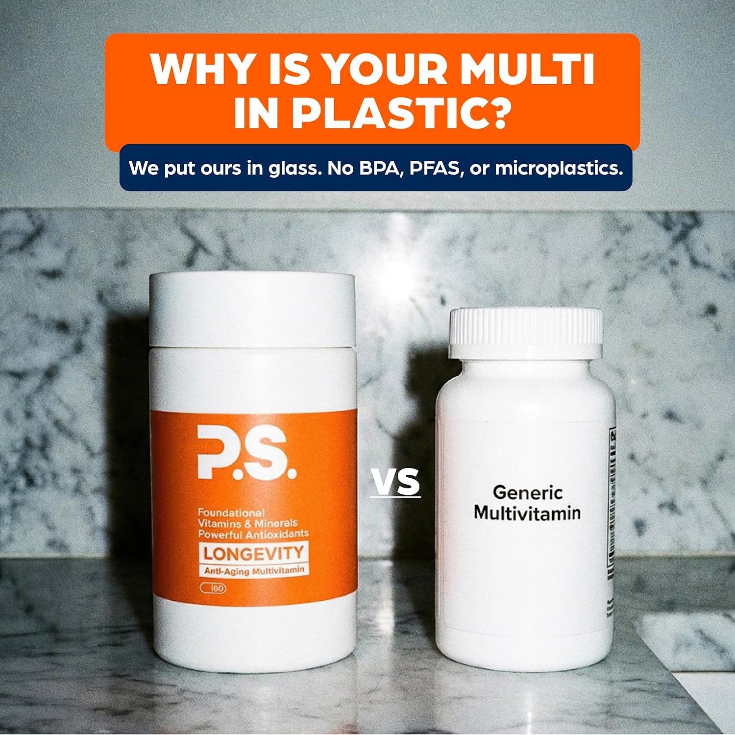 PS Longevity Supplements - Multivitamínico metilado con vitaminas B, Nicotinamida Ribósido, CoQ10, Resveratrol, ALA