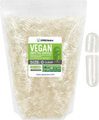 XPRS Nutra Cápsulas Vacías Veganas Tamaño 0 - 1000 Unidades - Cápsulas Vegetarianas para Rellenar - DIY Suplementos (Multicolor)