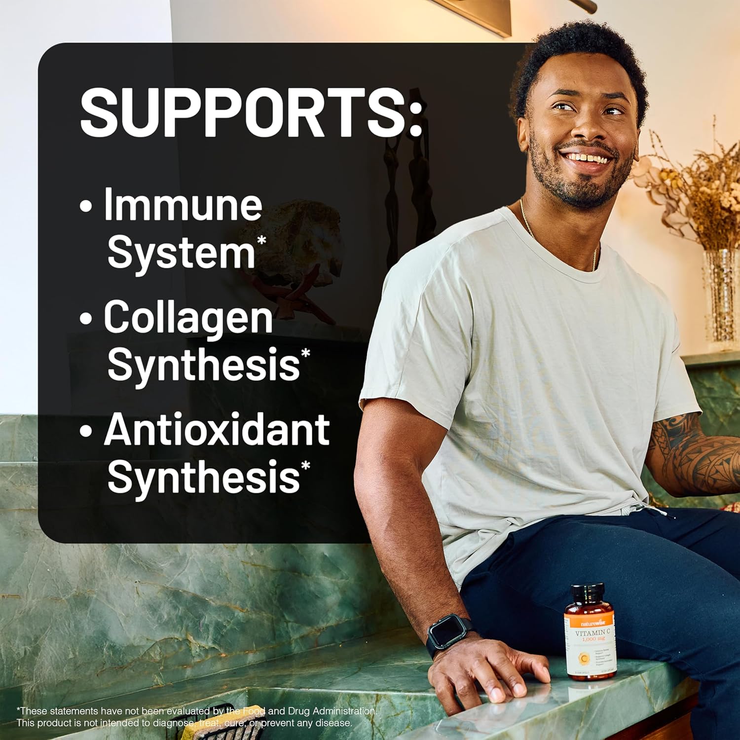 NatureWise Vitamina C 1000 mg - 60 Cápsulas Veganas