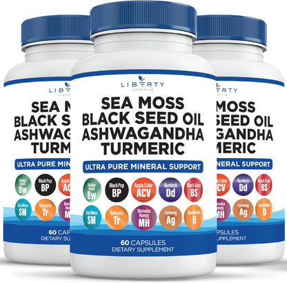 Liberty Lifestyle Sea Moss Black Seed Oil – Diente de león (Taraxacum officinale): Tradicionalmente usado como – Image 8