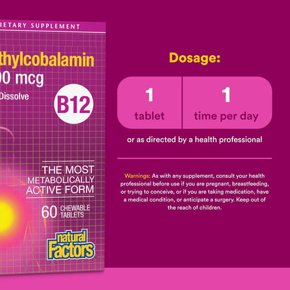 Vitamina B12 Metilcobalamina 5000 mcg – – Metabolismo energético normal: Facilita la conversión de los alimentos – Image 3