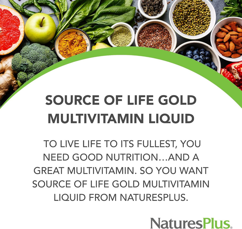 NaturesPlus Source of Life GOLD Multivitamínico Líquido - 2 Pack (2 x 887 ml)