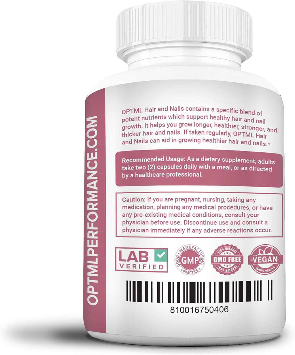 OPTML Vitaminas para el Cabello y las Uñas - 60 Cápsulas