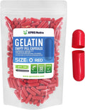 XPRS Nutra Empty Capsules Size 0 - 100 Gelatin Caps - Fillable Capsules (Red)