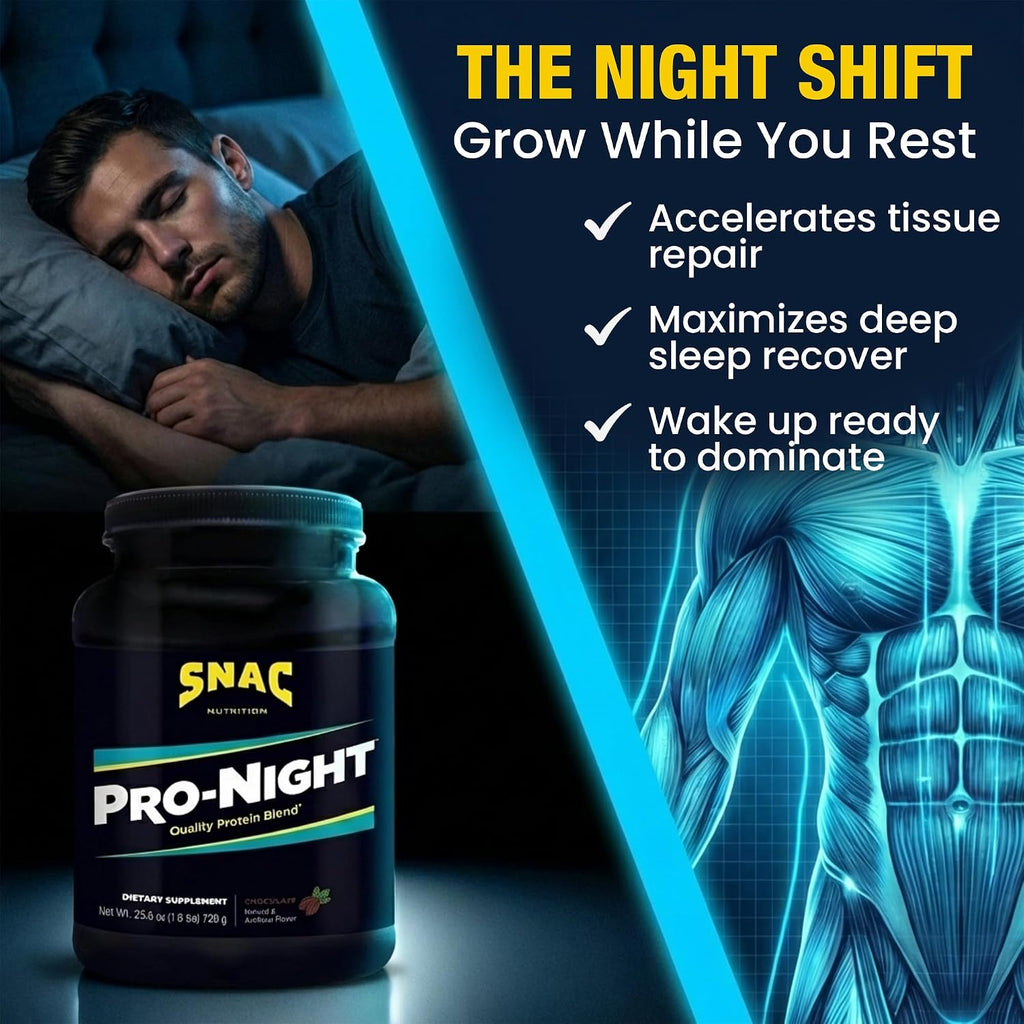 SNAC Pro-Night Proteína en Polvo - Sabor Chocolate, 726 g